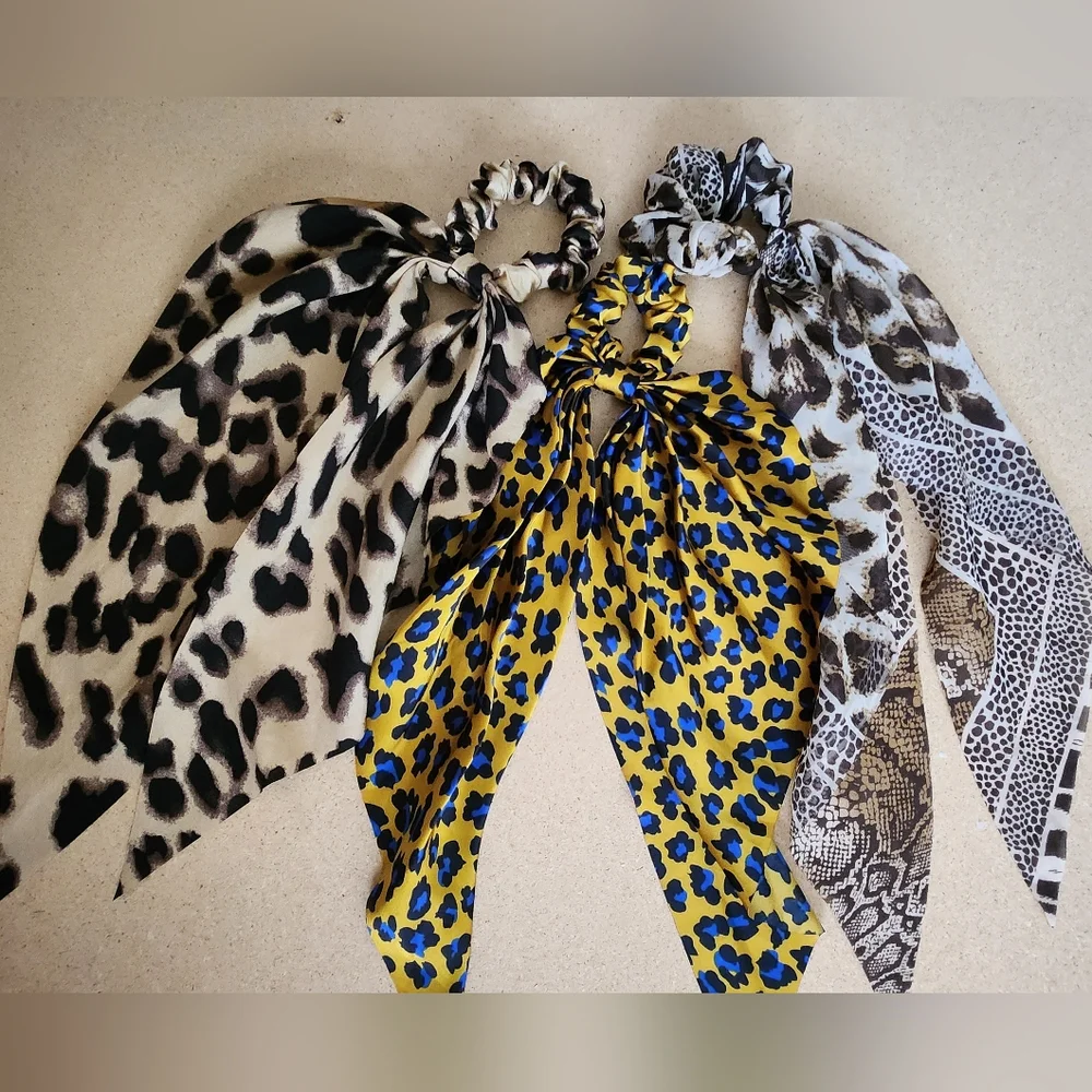 3 Silk Hair Scrunchies